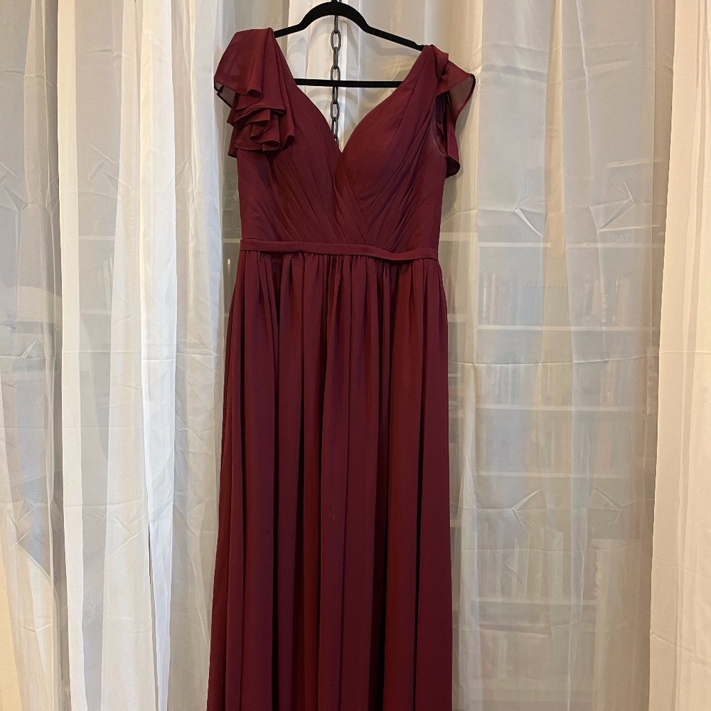 Formal Burgundy Corest Dress, Size 12 custom made